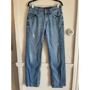 Mens Rock & Roll Cowboy Denim Made Double Barrel Straight Size 30x34